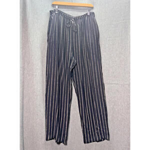 Vintage Ms Choice California Women's S/M Black Striped Pants Classic
